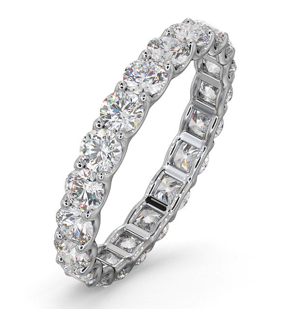 Chloe Lab Diamond Eternity Ring 18K White Gold Claw Set 2.00ct G/Vs